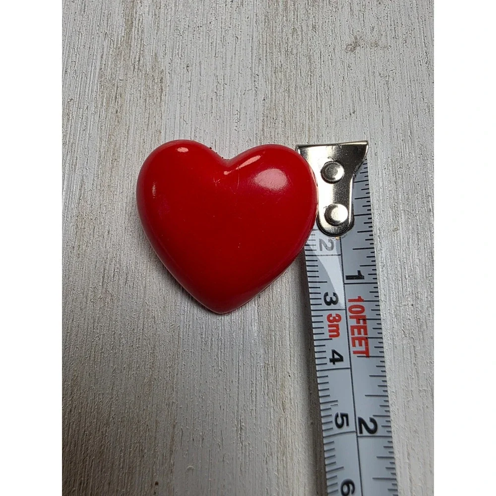 Vintage Hallmark Red Heart Pin Brooch Valentine Kitsch Cottagecore Minimalist